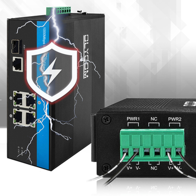 Openluchtpoe Gigabit Ethernet Netwerkschakelaar, 48-52VDC Beheerde Industriële Schakelaar